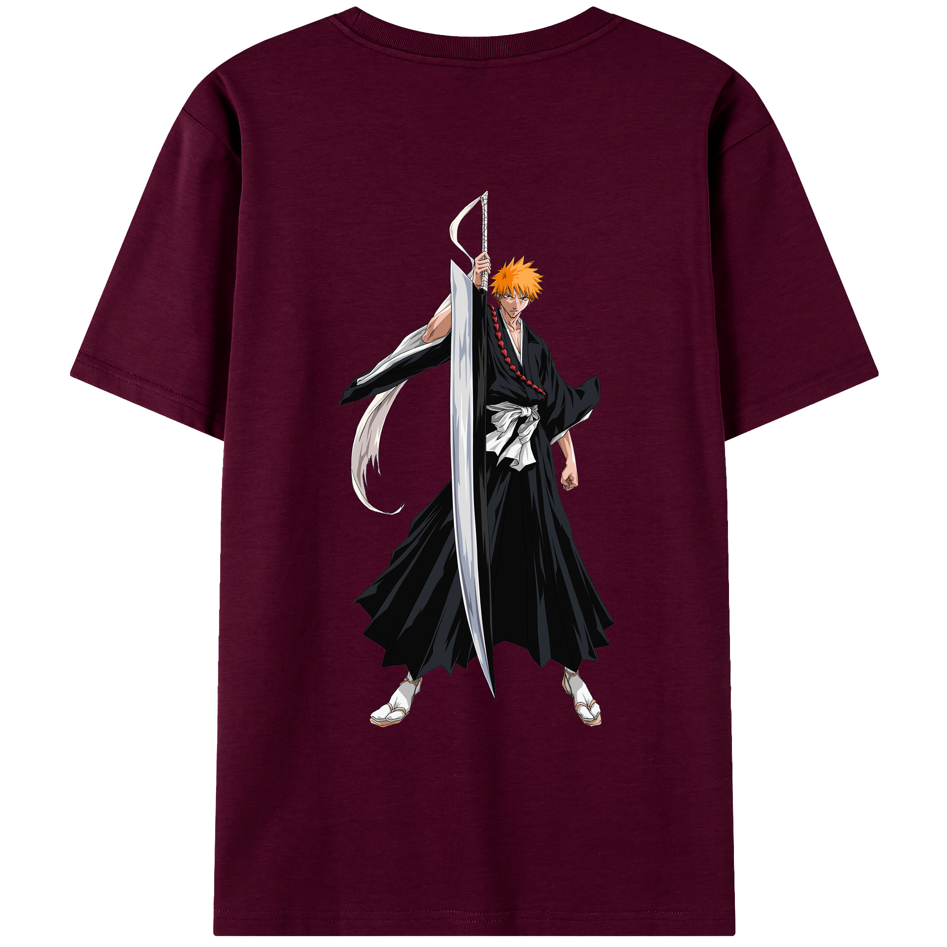 （画像用） ブリーチ 黒崎一護（くろさき いちご）BLEACH Kurosaki Ichigo レディース半袖Tシャツ(バックプリント)